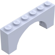 Lego kostka (kostička) most oblouk 1x6x2, světle fialová (330739)